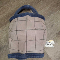 Hard Mesh Fly Mask *fair, torn edge & velcro, dirty, faded, threads, clumpy, stretched els
