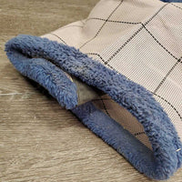 Hard Mesh Fly Mask *fair, torn edge & velcro, dirty, faded, threads, clumpy, stretched els
