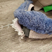 Hard Mesh Fly Mask *fair, torn edge & velcro, dirty, faded, threads, clumpy, stretched els
