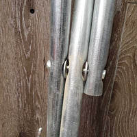 Thick Metal Folding Saddle Rack, metal bottom rack *Missing 1 Strap, gc, older, clean, peeled, stains, oxidizes