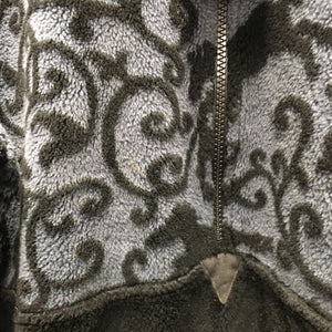 Hvy Fleece Sweater - Pull Over Jacket, 1/2 Zip Up *gc, mnr hair & clumpy, older