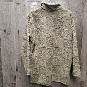 Hvy Fleece Jacket, Buttons *vgc, v.mnr rubs & clumpy