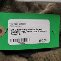 Hvy Fleece Jacket, Buttons *vgc, v.mnr rubs & clumpy
