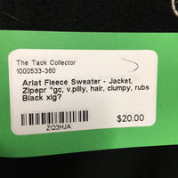 Fleece Sweater - Jacket, Zipepr *gc, v.pilly, hair, clumpy, rubs
