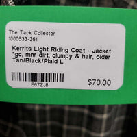 Light Riding Coat - Jacket *gc, mnr dirt, clumpy & hair, older
