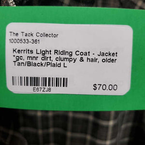 Light Riding Coat - Jacket *gc, mnr dirt, clumpy & hair, older