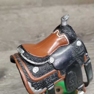 Plastic Toy Western Saddle *vgc, rubs