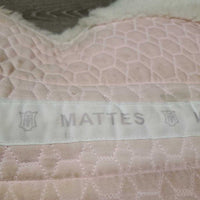 Sheepskin Quilt Half Pad, rolled edges *gc, tear, mnr hair, dirt, clumpy, stains, rubs
