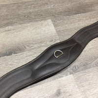 Anatomical Leather Girth, 2x els, 3x D's *gc/fair, rubs, faded, stains, frayed nylon, unstitched, clean, deep creases
