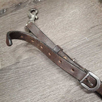 Tooled Western Leather Breastcollar, bling *gc, dirty, rubs, faded & chewed edges
