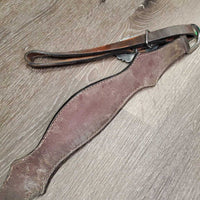 Tooled Western Leather Breastcollar, bling *gc, dirty, rubs, faded & chewed edges
