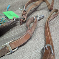 Buckstitch & Beaded One Ear Belt Headstall & Breastcollar, Fringe *gc, scrapes, rubs, dirty, stains, twisted, dry, rubs
