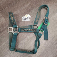 Thick Nylon Halter *gc/fair, v.dirty, stains, hairy, frays, faded, older
