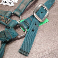 Thick Nylon Halter *gc/fair, v.dirty, stains, hairy, frays, faded, older
