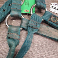 Thick Nylon Halter *gc/fair, v.dirty, stains, hairy, frays, faded, older
