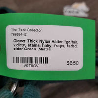 Thick Nylon Halter *gc/fair, v.dirty, stains, hairy, frays, faded, older
