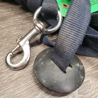Nylon Lunge Line, rubber disc end *gc/fair, dirty, faded, knotted, stains, rubs
