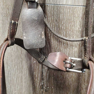 Rsd FS Padded Monocrown Bridle, flash, bling, snaps *gc/vgc, mismatched, clean, stains, older, gunk/residue, v.loose keeper