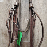Rsd FS Padded Monocrown Bridle, flash, bling, snaps *gc/vgc, mismatched, clean, stains, older, gunk/residue, v.loose keeper
