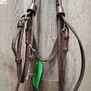 Rsd FS Padded Monocrown Bridle, flash, bling, snaps *gc/vgc, mismatched, clean, stains, older, gunk/residue, v.loose keeper