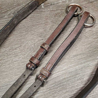 Rsd Leather & Elastic Breastplate, Running Martingale Attachment *gc, dirty, marker, rubs, faded, scrapes, stains
