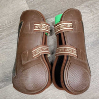 Open Front & Hind Boots, tabs *gc/fair, clean, rubs, pilly, residue, mnr hair, v.torn edges