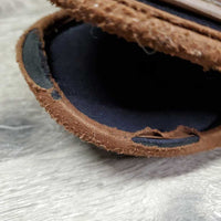 Open Front & Hind Boots, tabs *gc/fair, clean, rubs, pilly, residue, mnr hair, v.torn edges
