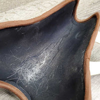 Open Front & Hind Boots, tabs *gc/fair, clean, rubs, pilly, residue, mnr hair, v.torn edges
