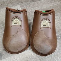 Open Front & Hind Boots, tabs *gc/fair, clean, rubs, pilly, residue, mnr hair, v.torn edges
