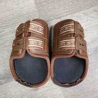 Open Front & Hind Boots, tabs *gc/fair, clean, rubs, pilly, residue, mnr hair, v.torn edges