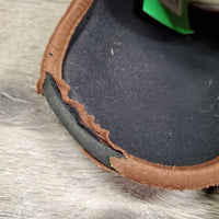 Open Front & Hind Boots, tabs *gc/fair, clean, rubs, pilly, residue, mnr hair, v.torn edges