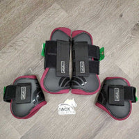 Open Front & Hind Boots, velcro *vgc/xc, clean, mnr hair, scratches & rubs
