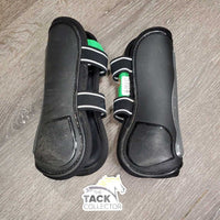 4 Open Front & Hind Boots, tabs *gc, clean, mnr rubs, scrapes, hair, torn edge
