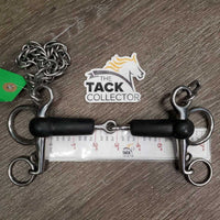 SS Jointed Rubber Pelham Bit, chain *vgc, clean, mnr stains, scuffs & rubs
