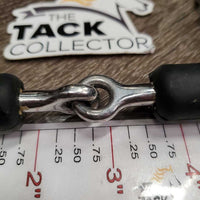 SS Jointed Rubber Pelham Bit, chain *vgc, clean, mnr stains, scuffs & rubs
