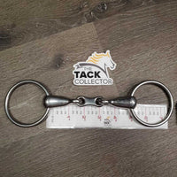 Thick Hvy French Link Loose Ring Bit, flat center bar *gc, clean, older, stains, residue, scratches
