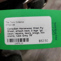 Fly Sheet, attach neck, 0 legs *gc, clean, repairs, tears, snags, mnr stains, rubs
