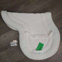 Fleece Waffle Weave Fitted Hunter Saddle Pad *gc, puckers, clumpy, pilly, mnr stains, hair, pilly, clumpy, threads, dingy
