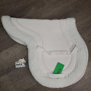 Fleece Waffle Weave Fitted Hunter Saddle Pad *gc, puckers, clumpy, pilly, mnr stains, hair, pilly, clumpy, threads, dingy