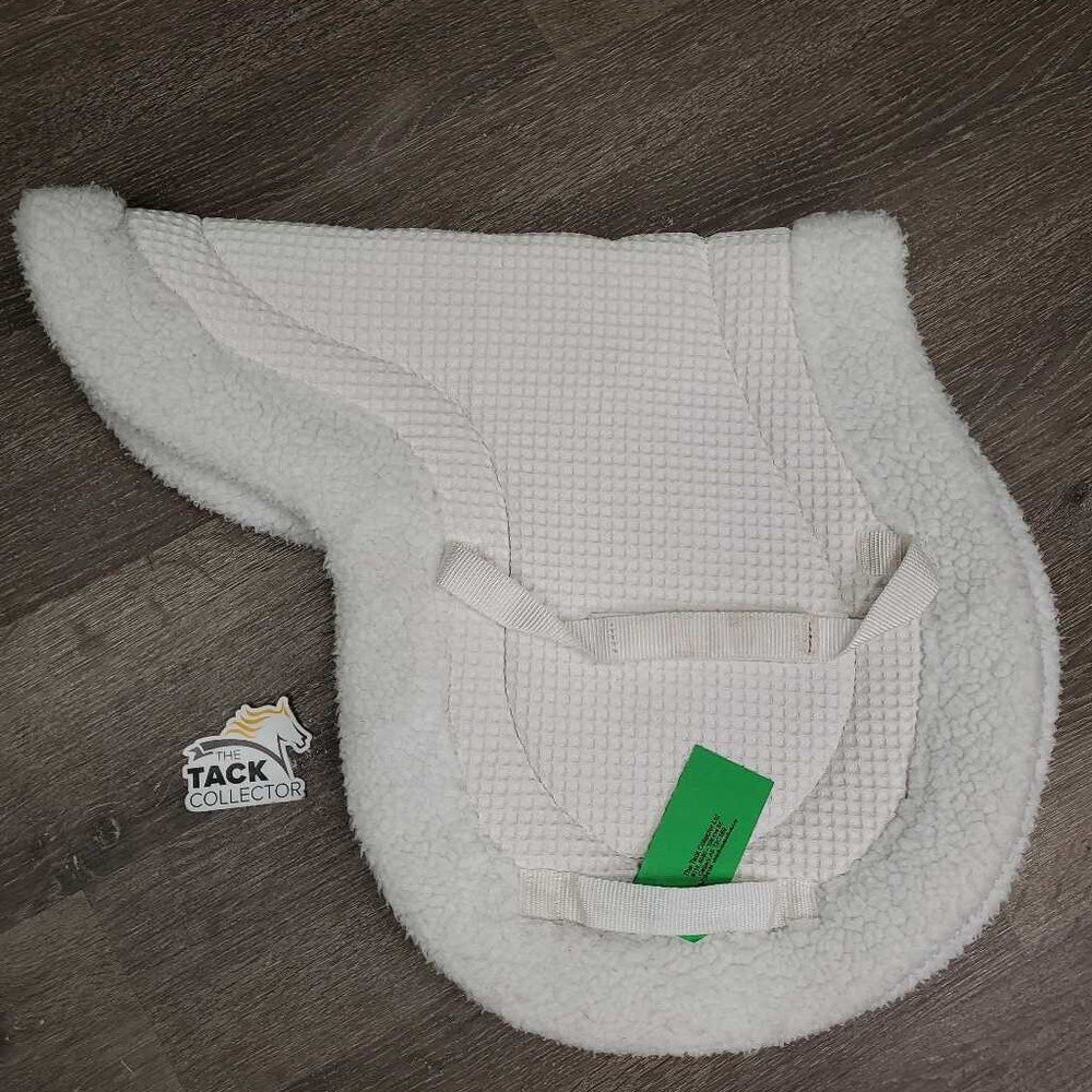 Fleece Waffle Weave Fitted Hunter Saddle Pad *gc, puckers, clumpy, pilly, mnr stains, hair, pilly, clumpy, threads, dingy
