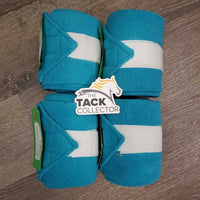 4 Fleece Polos *vgc, clean, mnr stains, clulmpy & hair
