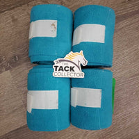 4 Fleece Polos *vgc, clean, mnr stains, clulmpy & hair
