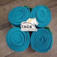 4 Fleece Polos *vgc, clean, mnr stains, clulmpy & hair

