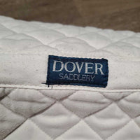 Thin Quilt Jumper Saddle Pad, "Superman" *gc, pilly, mnr stains, dingy, threads, rubs, undone stitching