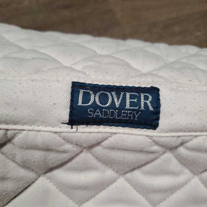 Thin Quilt Jumper Saddle Pad, "Superman" *gc, pilly, mnr stains, dingy, threads, rubs, undone stitching