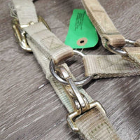 Thick Nylon Halter, adj, snap *gair, dirty, stains, rubs, unstitched, frayed holes
