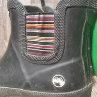 "Chimera Chelsea" Short Rubber Boots, Pull On *gc, scuffs, dirt, hairy, rubs
