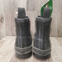 "Chimera Chelsea" Short Rubber Boots, Pull On *gc, scuffs, dirt, hairy, rubs
