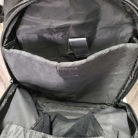 Groom - Riders Backpack *fair, dirty, rubs, TORN strap, mnr hair