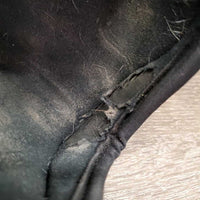 Pr Open Front Boots, velcro *gc/fair, clean, scrapes, faded, holey inside lining, hairy, residue
